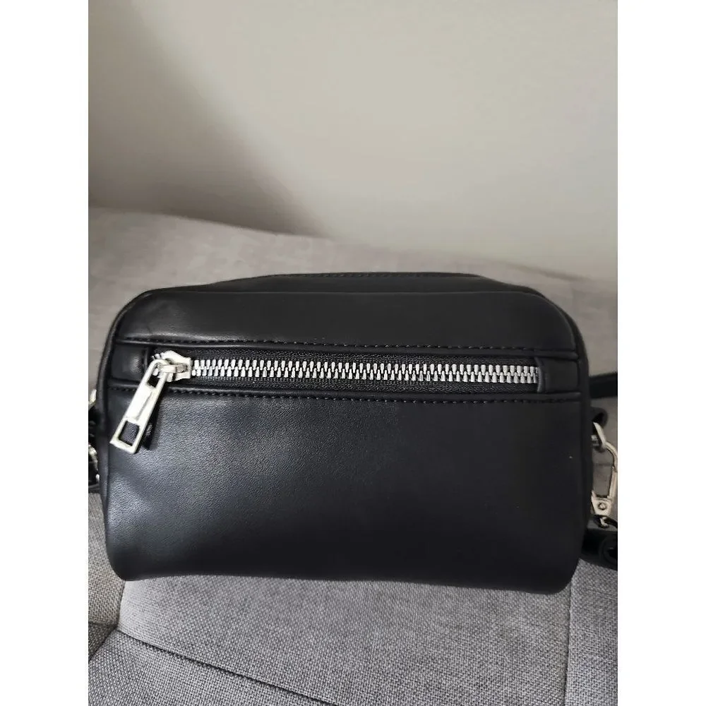 BioWorld Black Vegan Leather Crossbody Bag NWOT